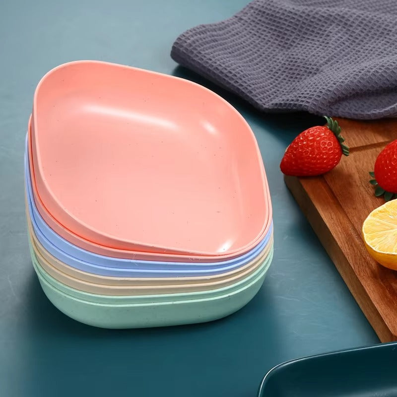 Square Dinner Plates with Holder