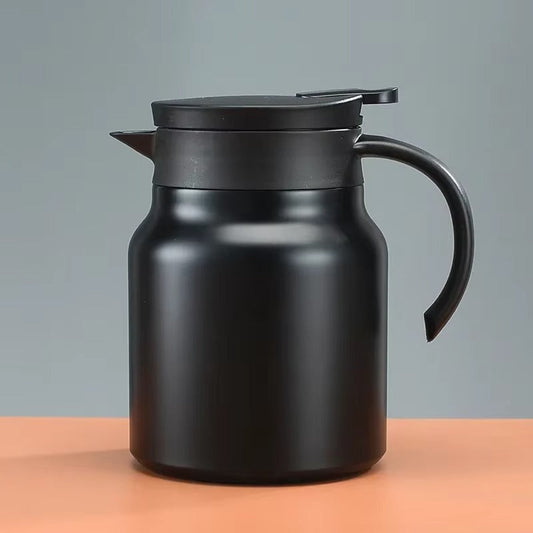 1000ml Insulated Thermal Coffee & Tea Pot with Infuser (Black)